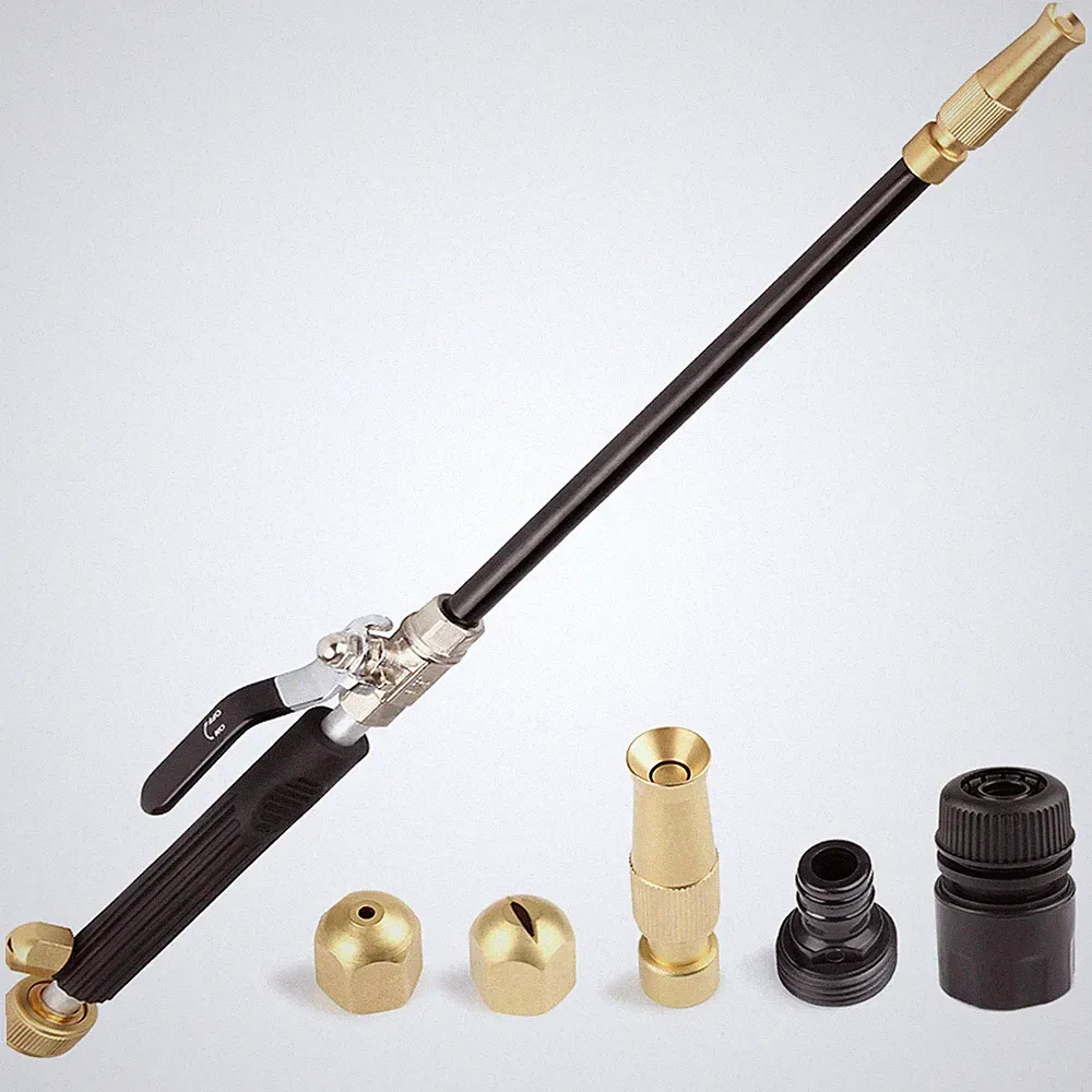 Portable Hydro Jet Pressure Washer Wand 3 Nozzles Garden Hose Car Wash Tool