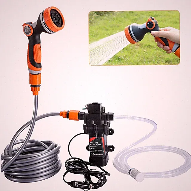 Portable Intelligent Electric Pressure Washer Pump 120W 80PSI 12V Portable Pr...
