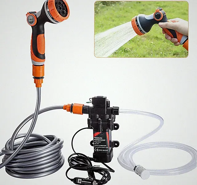 Portable Intelligent Electric Pressure Washer Pump 120W 80PSI 12V Portable Press