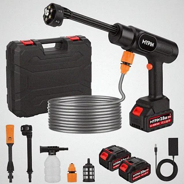 Portable Pressure Washer 600PSI Cordless Handheld Car Cleaning Tool Black