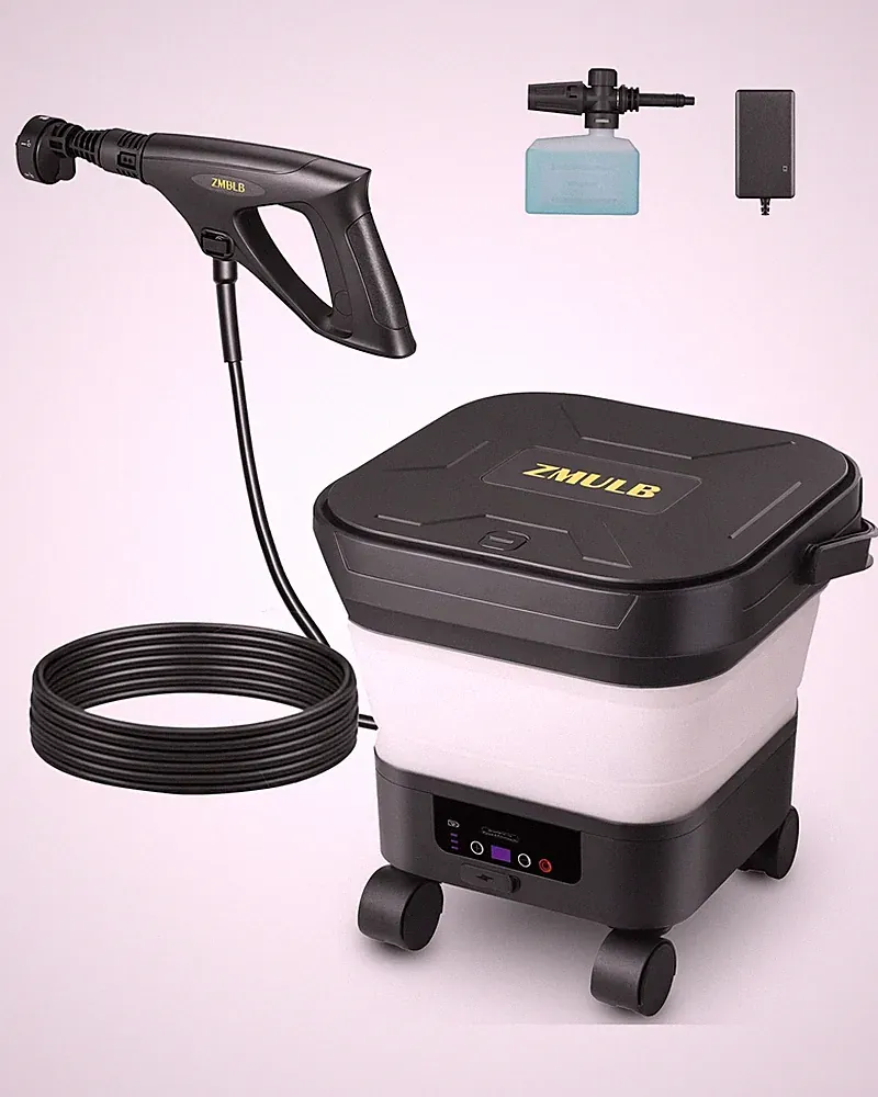 Portable Pressure Washer, Cordless Power Washer with 3.2Gal Water Tank, 522 M...