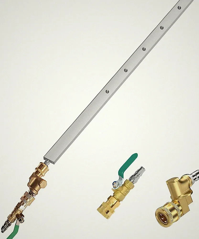 Portable Radiator Cleaning Wand – 31.5" Flush Tool with Tips & Quick Couplers