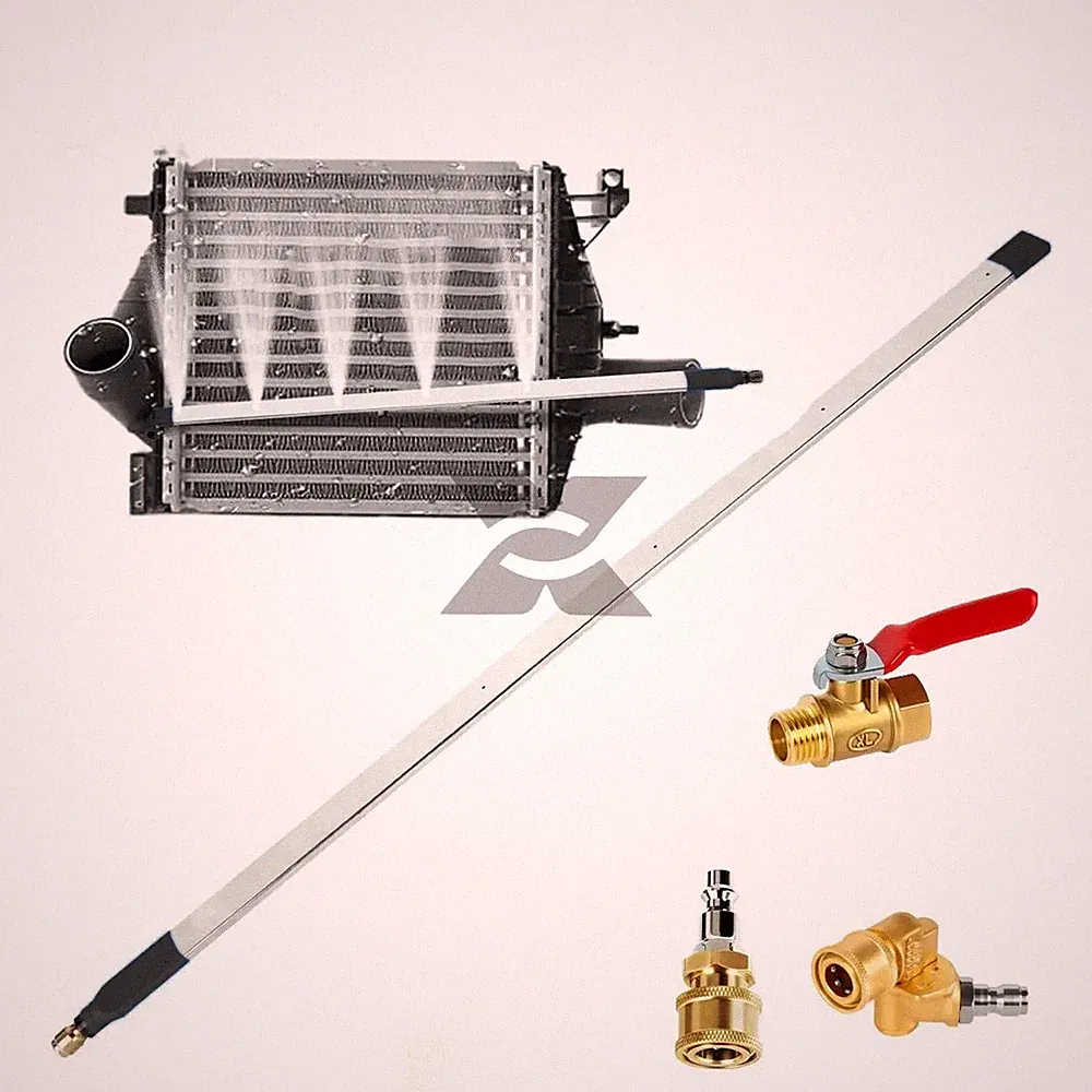 Portable Radiator Cleaning Wand – 31.5" Flush Tool with Tips & Quick Couplers