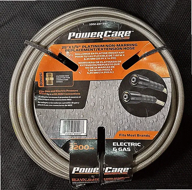 Power Care 25ft x ¼" 3200psi M22 Connector Pressure Washer Hose NEW 1002-237-597