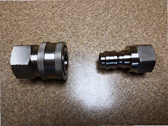 Power Pressure Washer 3/8" FPT Quick Coupler & Plug 5000 PSI Stainless Steel