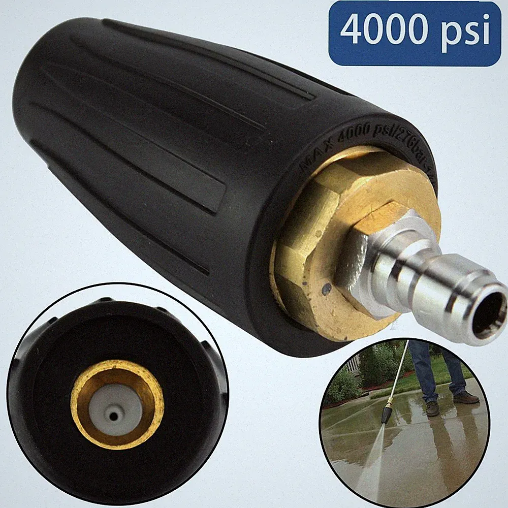 Power Pressure Washer 4000PSI Turbo Nozzle Rotating-Rotary 3.0 GPM Nozzles