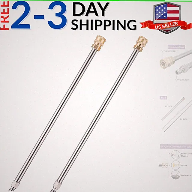 Power Washer Extension Wand, 17 Inch Stainless Steel Pressure Washer Lance wi...