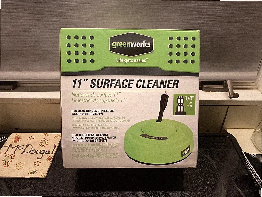 Power Washer Greenworks 11" Surface Cleaner Universal Pressure Washer Attachment