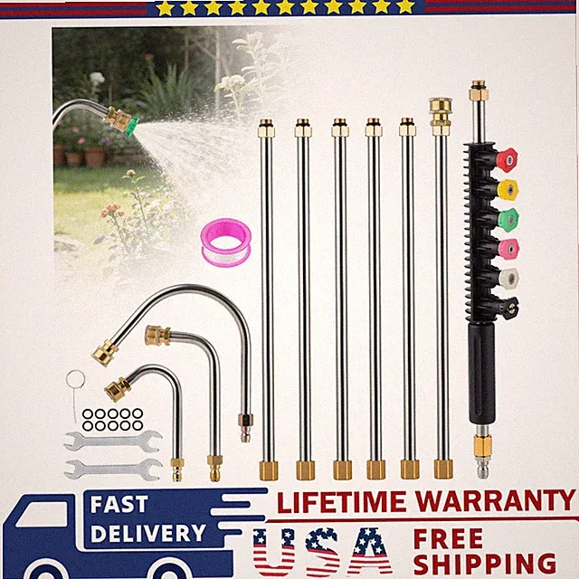 power washer lance quick connect wand extension wand kit curved rod with Wrench