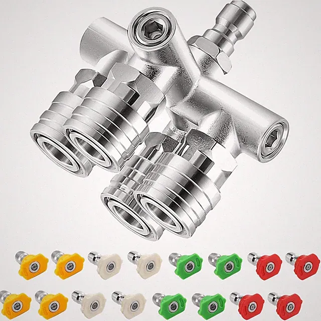 Power Washer Nozzle 4-Pack with 16 Spray Nozzles