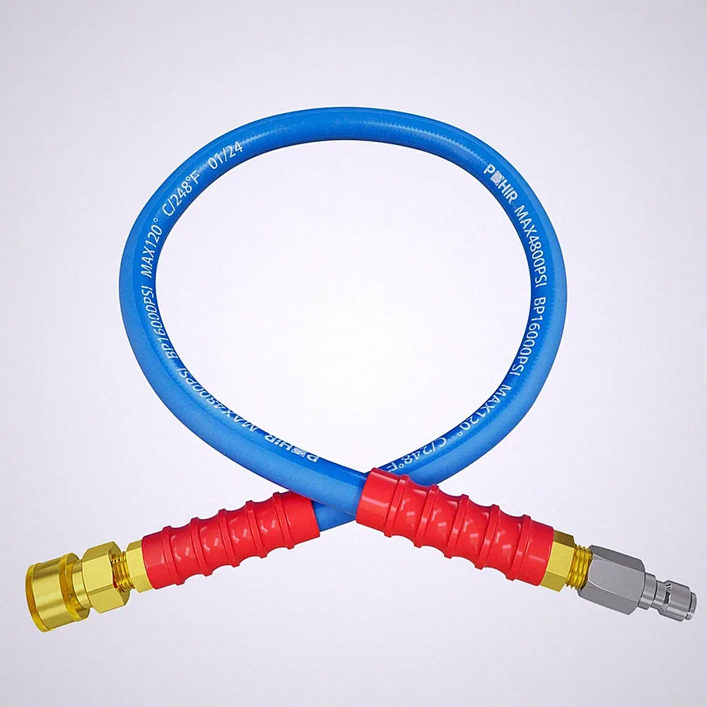 Power Washer Whip Hose 5ft Pressure Washer Jumper Hose With 4800PSI Steel Whi...
