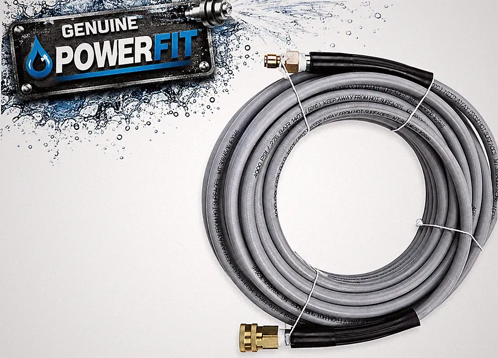 PowerFit AUN31047A 50' Steel Braided Non-Marring Pressure Washer Hose 9/32" NEW