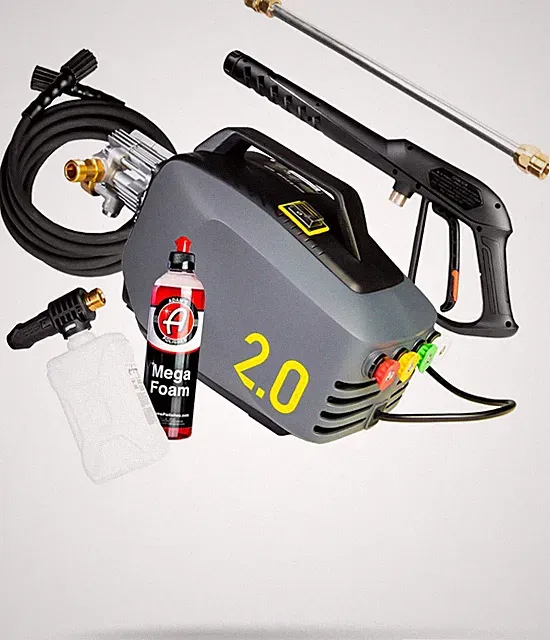 Powerful 1800 PSI Portable Pressure Washer & Mega Foam Car Soap Set