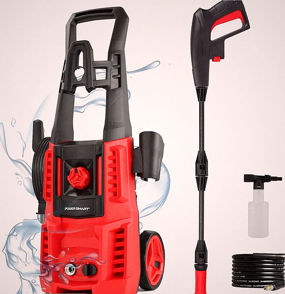 Powerful 1850 PSI Electric Pressure Washer for Home, Car & Patio Cleaning