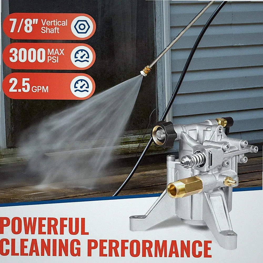"Powerful 7/8" Shaft Vertical Pressure Washer Pump 3000 PSI"
