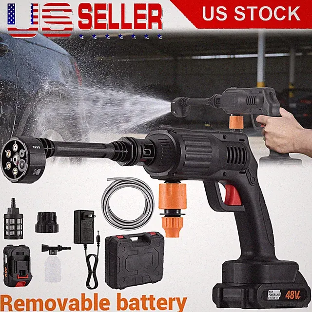 Powerful Cordless Pressure Washer - 30 Bar, 6 Spray Modes for Cars, Homes & Pool