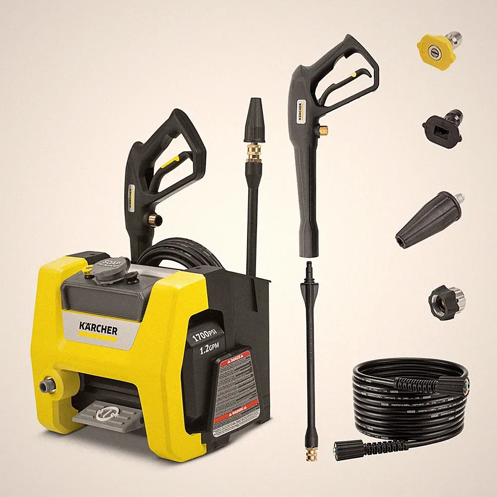 Powerful Pressure Washer with 3 Nozzles, Detergent Tank, for Cars & Patios