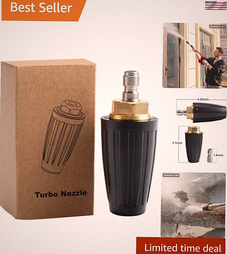 Powerful Turbo Pressure Washer Nozzle - 1/4'' Connect for Ultimate Performance