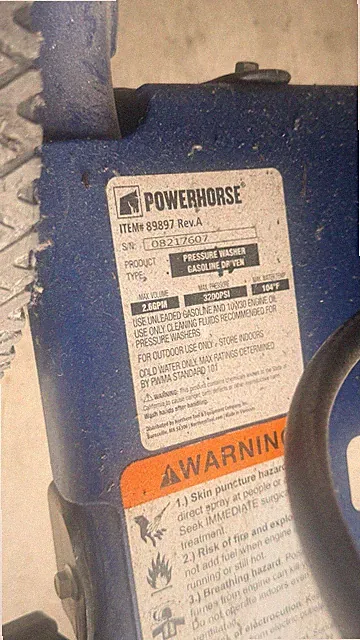 Powerhorse 3200 PSI 2.6 GPM Gas Cold Water Pressure Washer w/ Hose, Gun, Wand