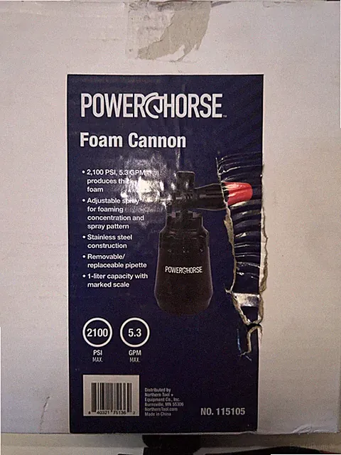 Powerhorse Foam Cannon, 2100 PSI, 5.3 GPM, 1-Liter Capacity