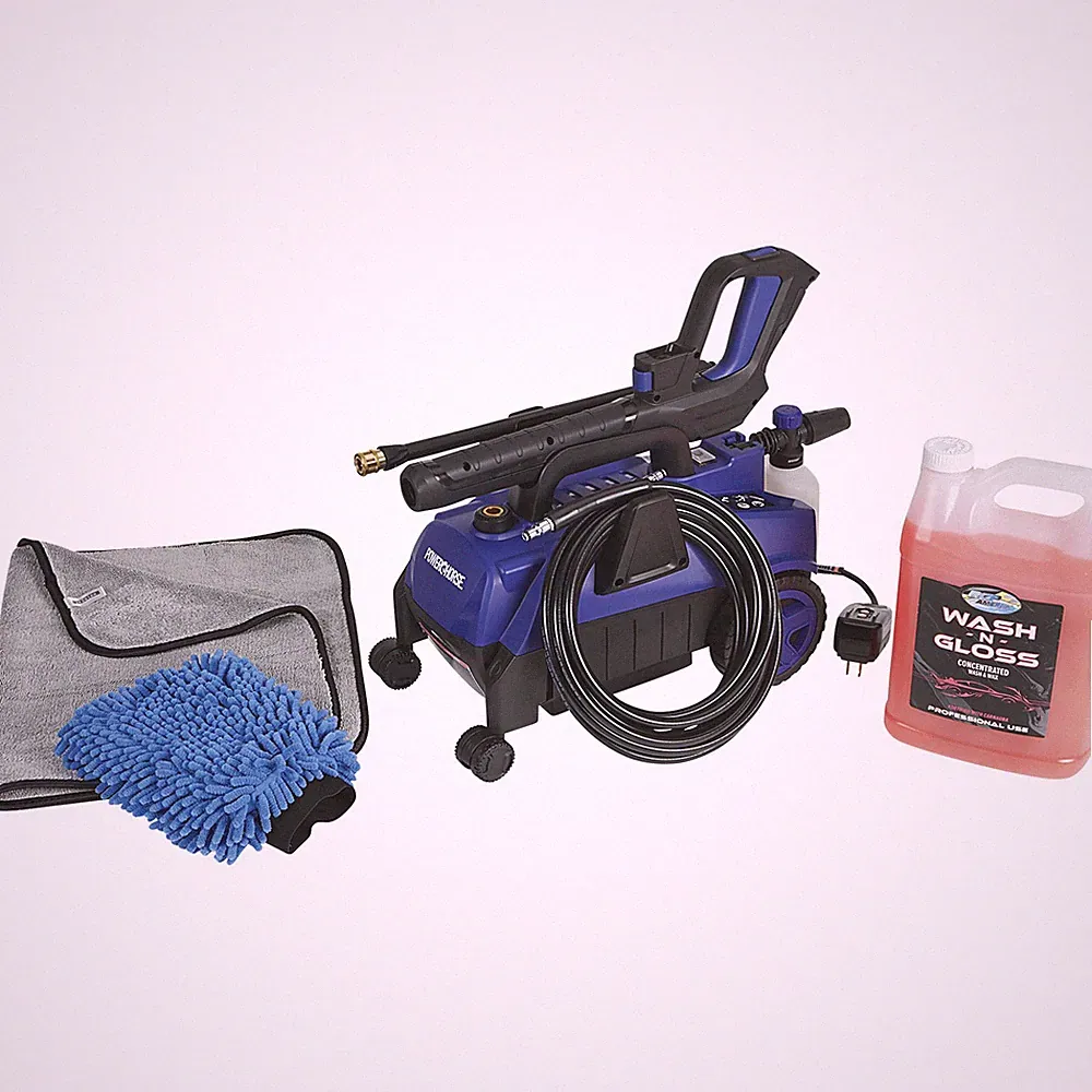 Powerhorse Follow Me 2,100 PSI Electric Pressure Washer Car Cleaning Kit, 1.9