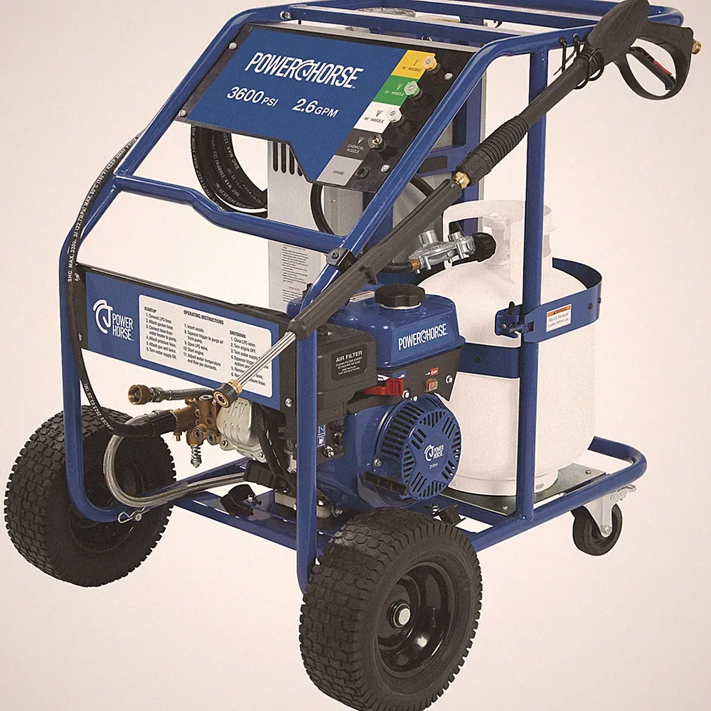 Powerhorse Gas Hot Water Pressure Washer with Propane Burner, 3600 PSI, 2.6 GPM