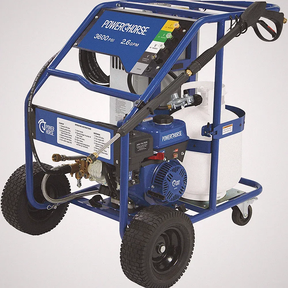 Powerhorse Gas Hot Water Pressure Washer with Propane Burner, 3600 PSI, 2.6 GPM