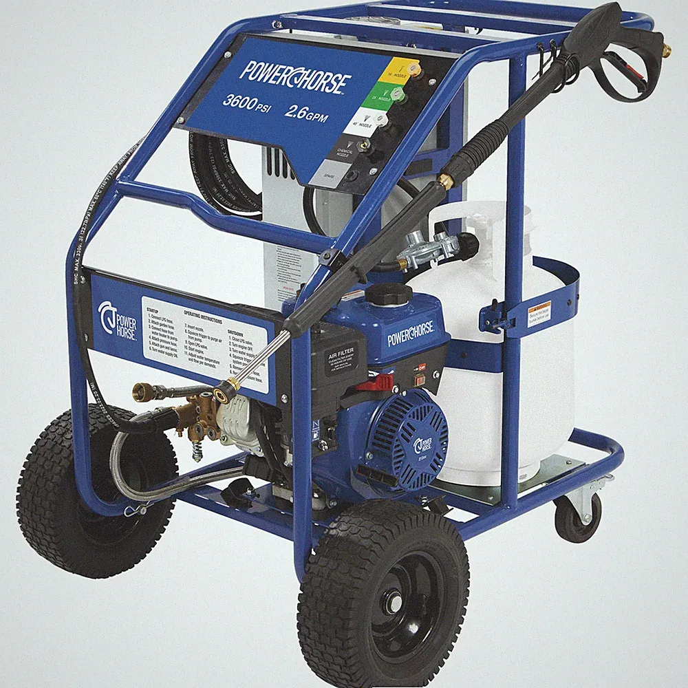 Powerhorse Gas Hot Water Pressure Washer with Propane Burner, 3600 PSI, 2.6 GPM