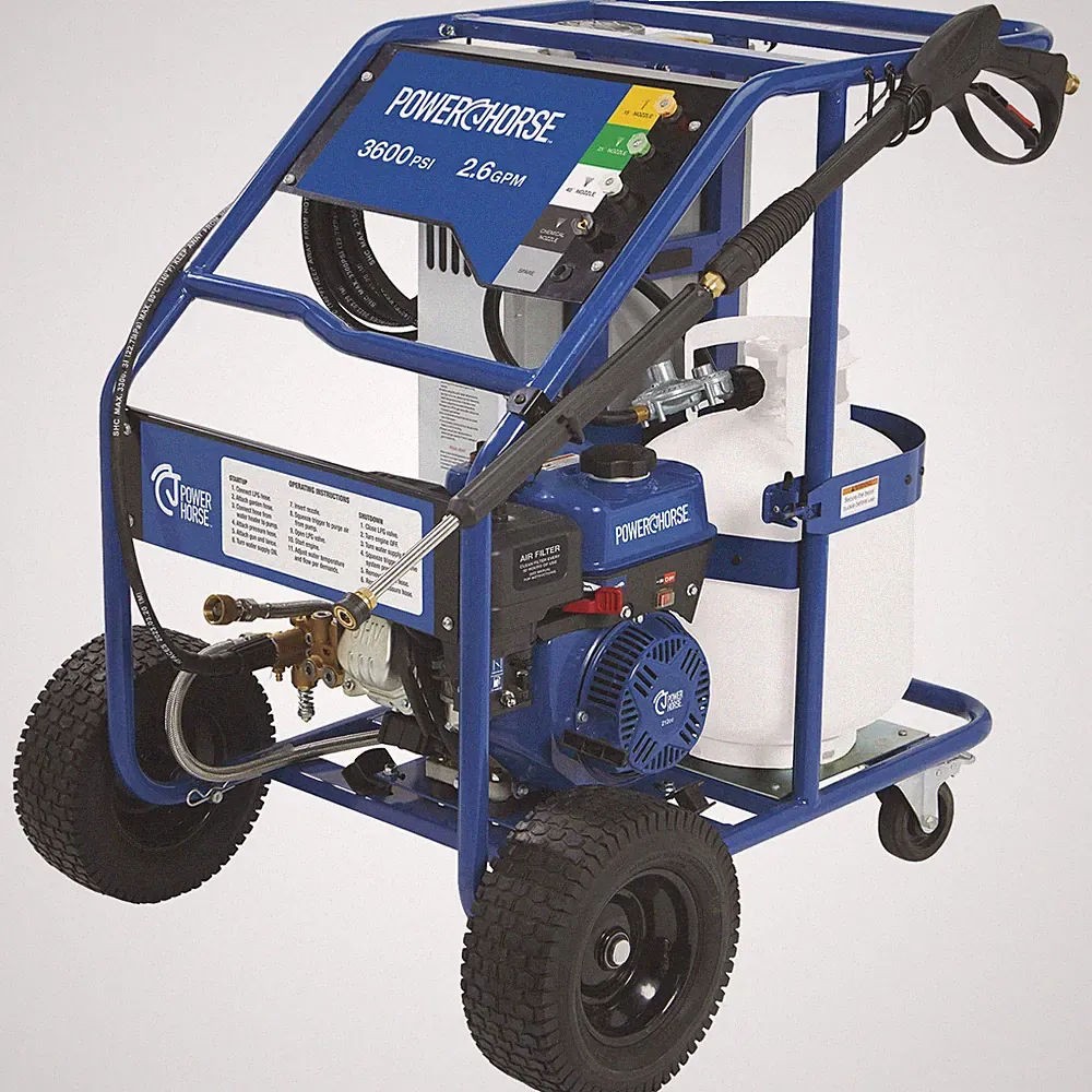 Powerhorse Gas Hot Water Pressure Washer with Propane Burner, 3600 PSI, 2.6 GPM