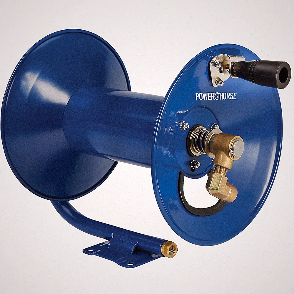 Powerhorse Pressure Washer Manual Hose Reel, Fits 100ft. x 3/8in. Hose