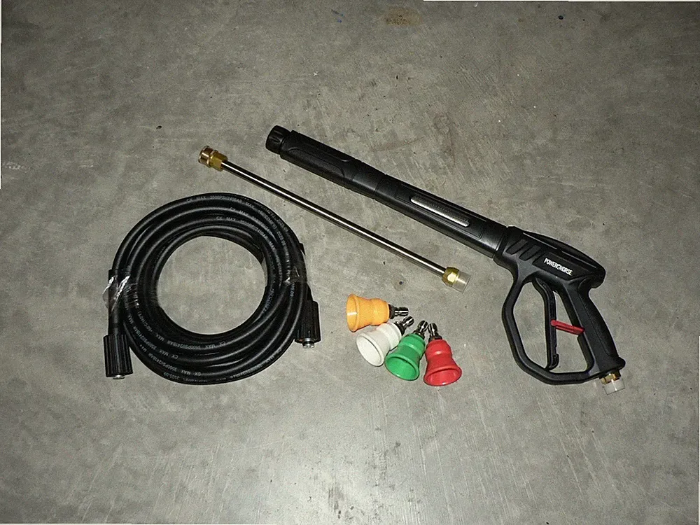 Powerhorse Pressure Washer Spray Gun Lance Wand with extension Hose and Nozzles
