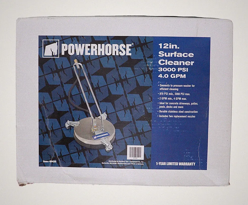 Powerhorse Pressure Washer Surface Cleaner, 12 in. Dia., 3000 PSI, 4.0 GPM