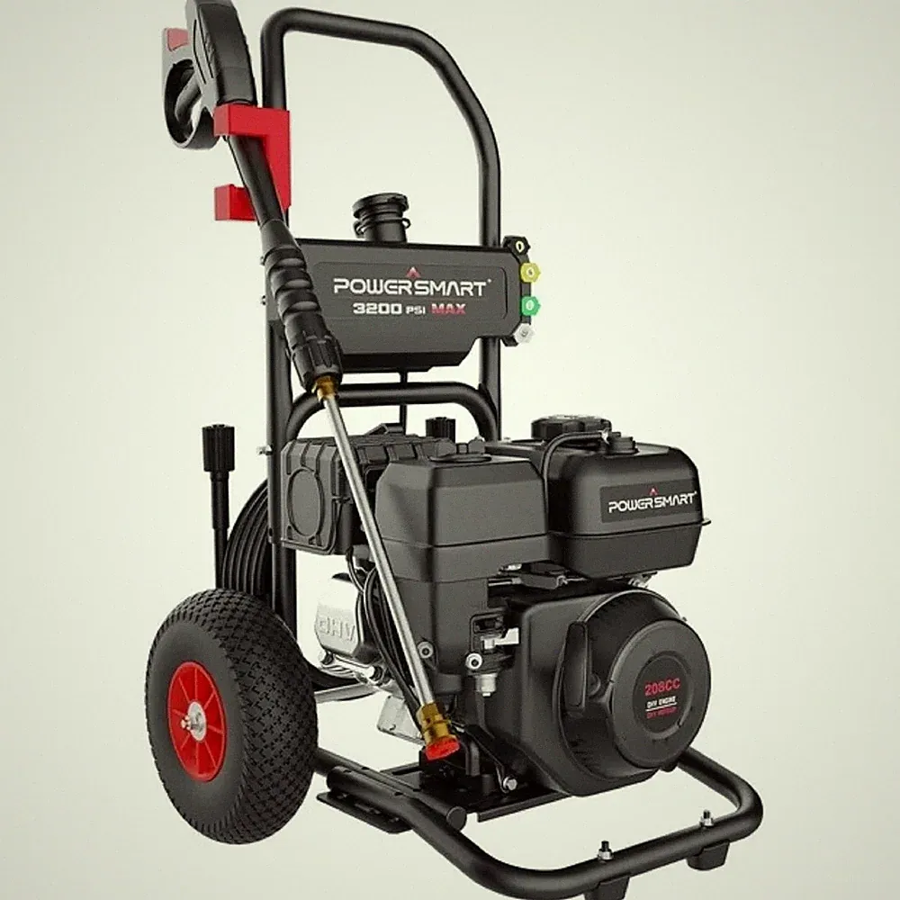 PowerSmart 3200PSI Gas Pressure Washer with 5 Nozzles & Soap Tank High Pressure