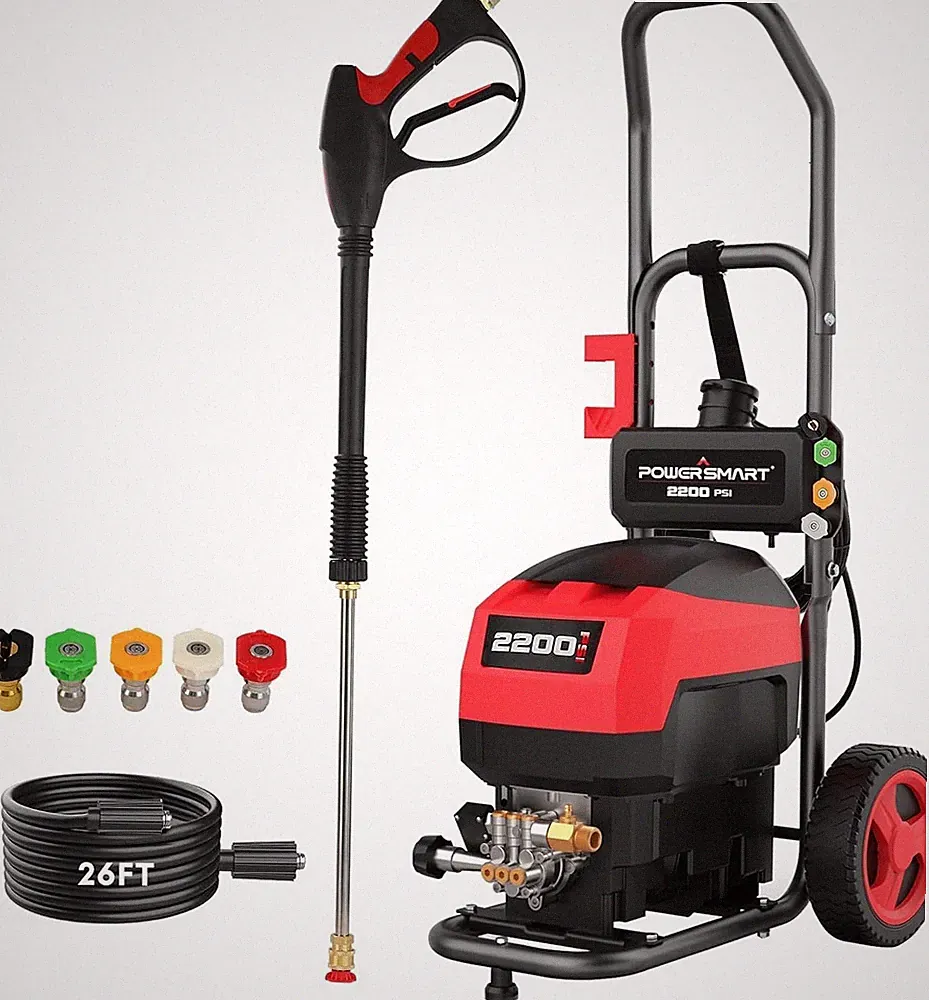 PowerSmart Electric Pressure Washer 1.2 GPM 2200PSI Max 120V Portable Power Wash