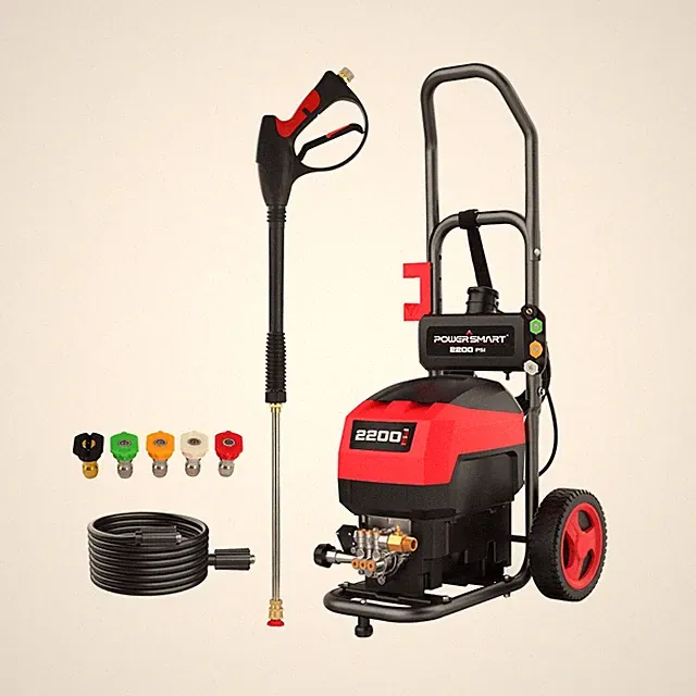 PowerSmart Electric Pressure Washer 1.2 GPM with Onboard Soap Tank, Metal Spr...