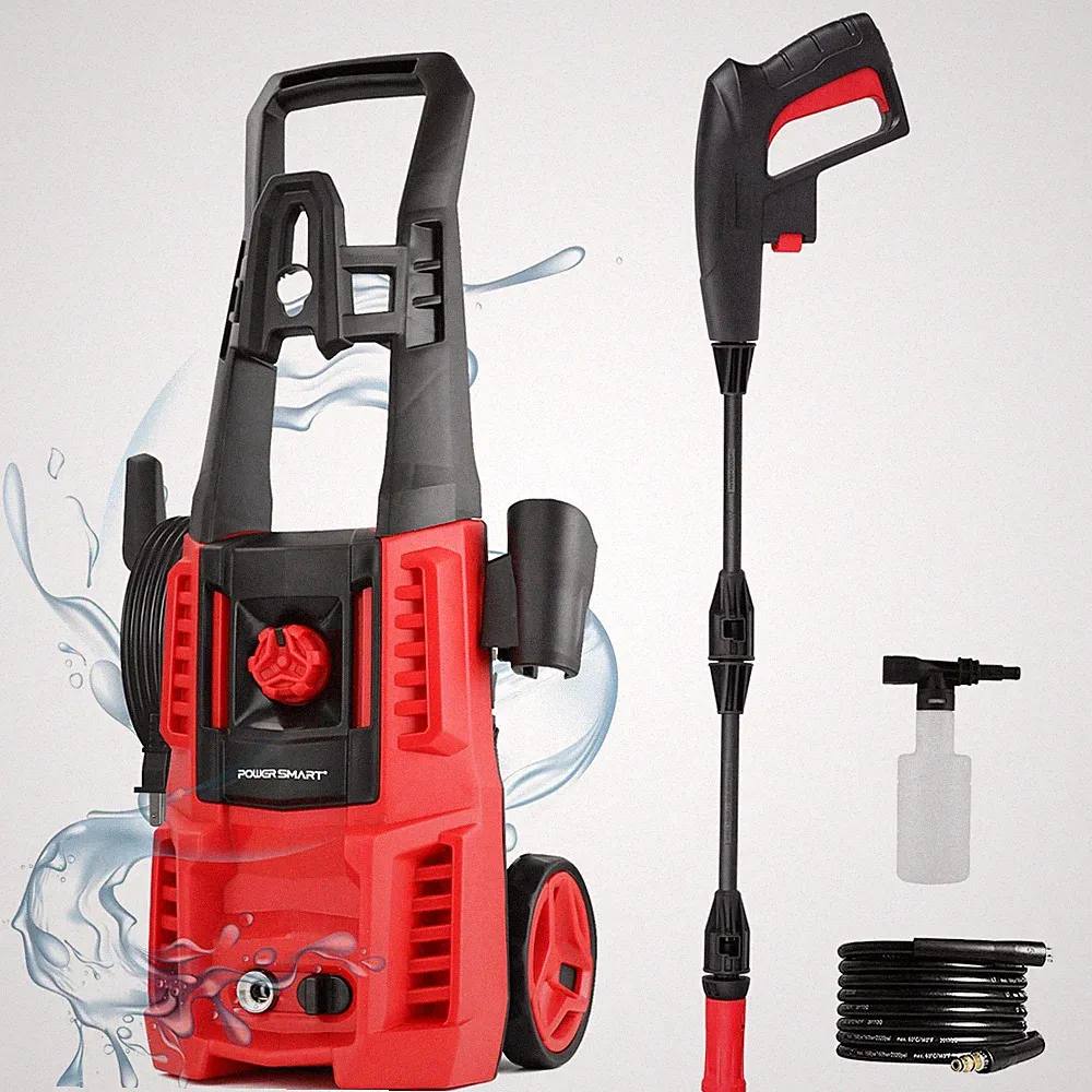PowerSmart Electric Pressure Washer, 1850 PSI Max,1.0 GPM, 5" Wheels, 18M