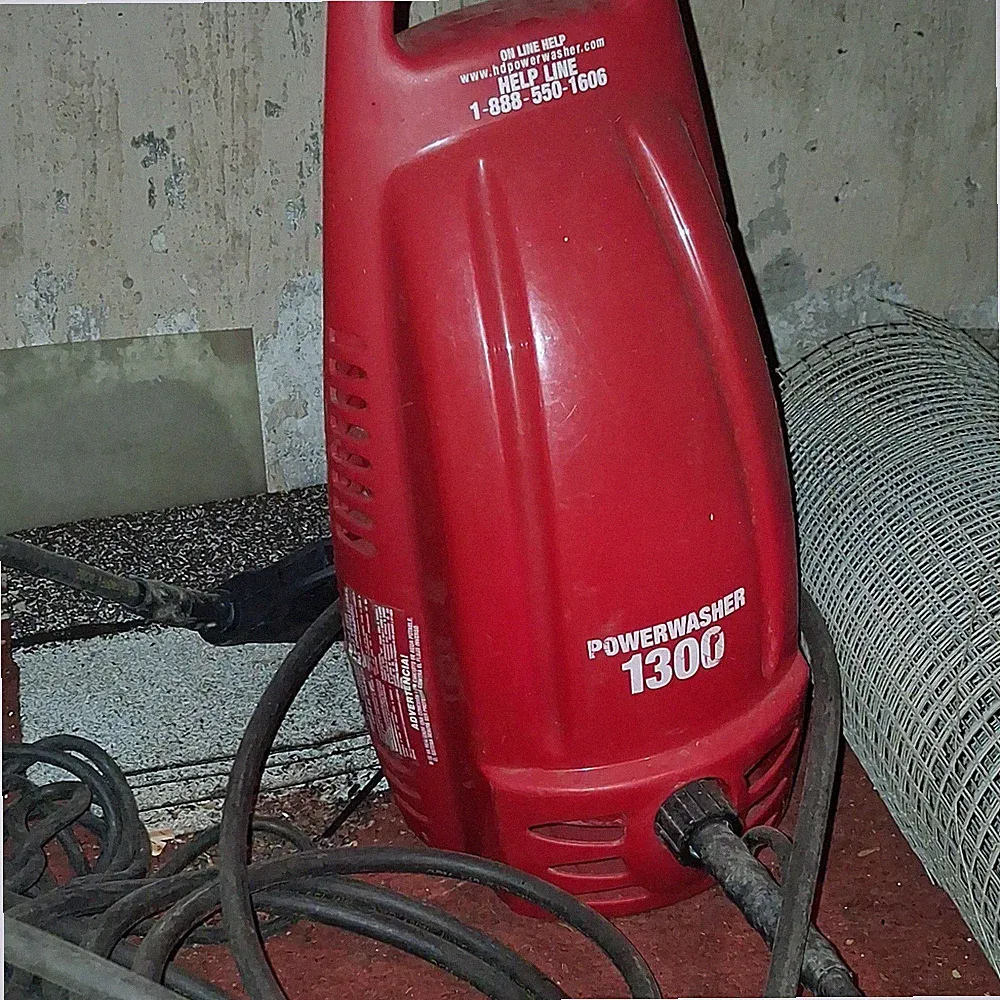 PowerWasher 1300 Corded Electric Pressure Washer Red 1300psi Gun Hose