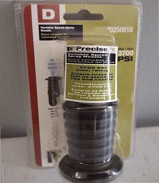 PreciseFit Variable Speed Pressure Washer Spray Nozzle 3700 PSI Max Rating