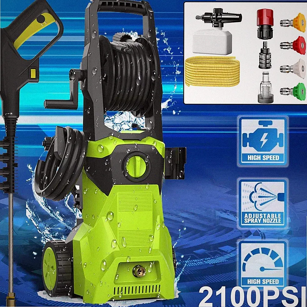 Pressure Cleaner 2100PSI High Power Cleaners with 4 Nozzles and Foam Cannon