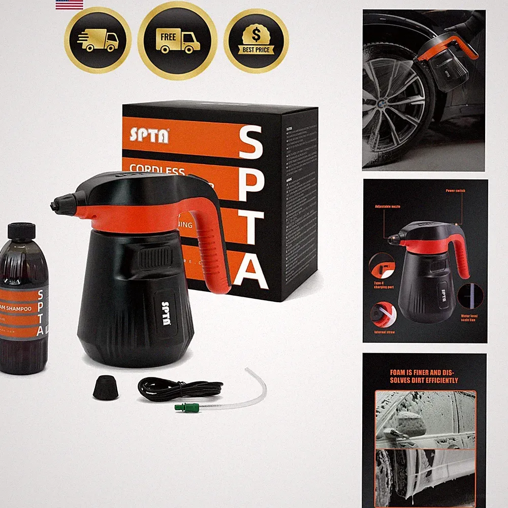Pressure Foam Sprayer, 2.25L/76 oz Electric Pressurized Soap Sprayer Car Foam...