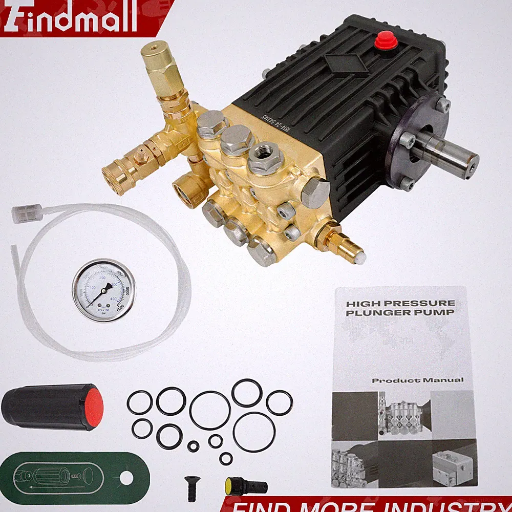 Pressure Power Washer Pump 24mm Solid Shaft 3600 PSI 4.9GPM Belt Drive