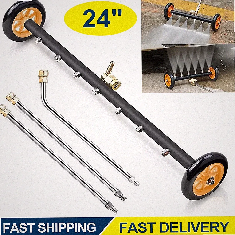 Pressure Power Washer Undercarriage Under Car Cleaner 24" 4000 PSI Water Broom