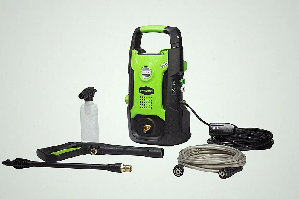 Pressure Washer 1500 PSI 1.2 GPM Electric Upright Greenworks GPW1501 Hand-Carry