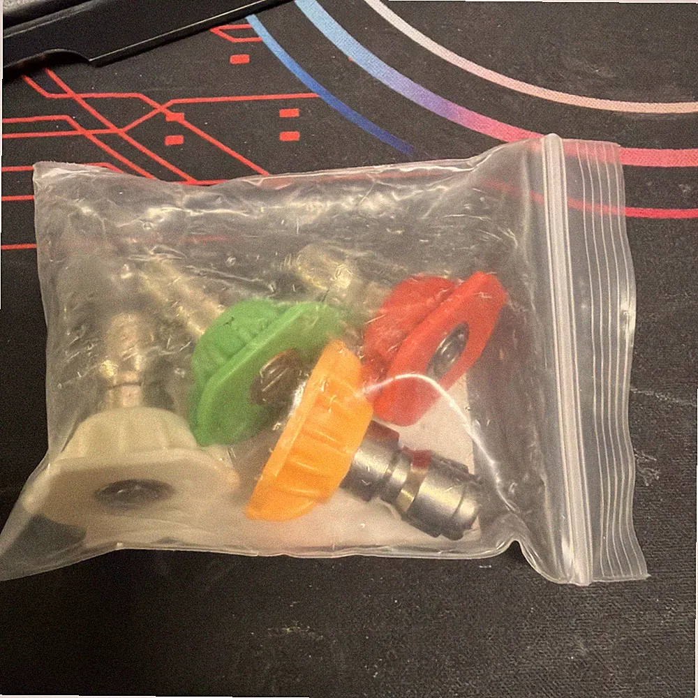 Pressure Washer #4.0 Orifice Size Multi-Pattern Gun Nozzle Tips (4) Pack RYGWB