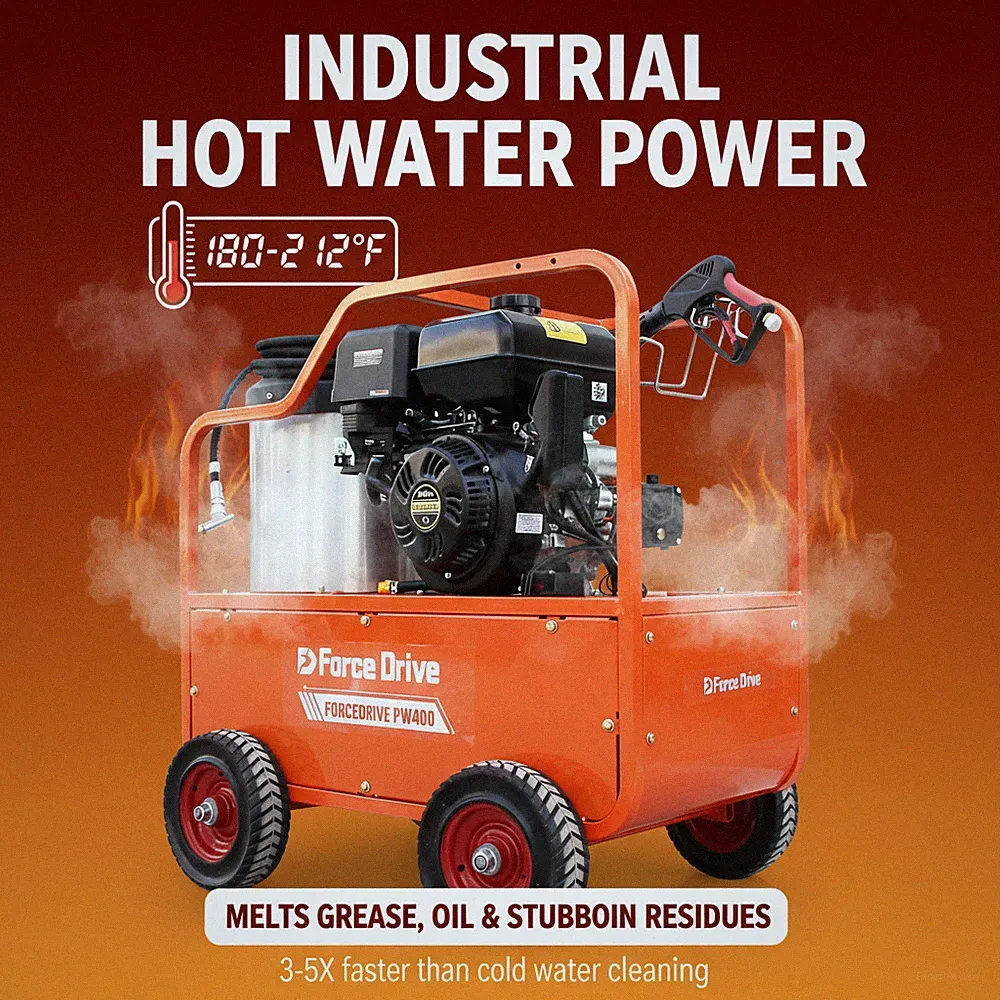 Pressure Washer：4000 PSI 4 GPM –13.5 HP Diesel-Powered with Shot Hot Water，EPA