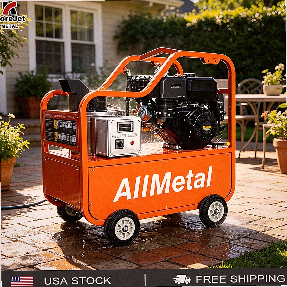 Pressure Washer：4000 PSI 4 GPM Hot Water 4-Stroke Gasoline Power Korejetmetal