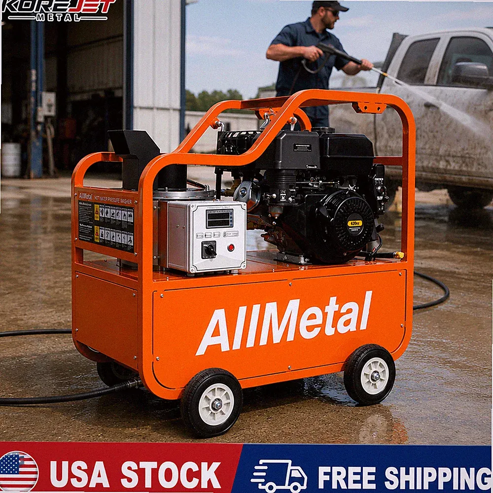 Pressure Washer：4000 PSI 4 GPM Hot Water 4-Stroke Gasoline Power Korejetmetal