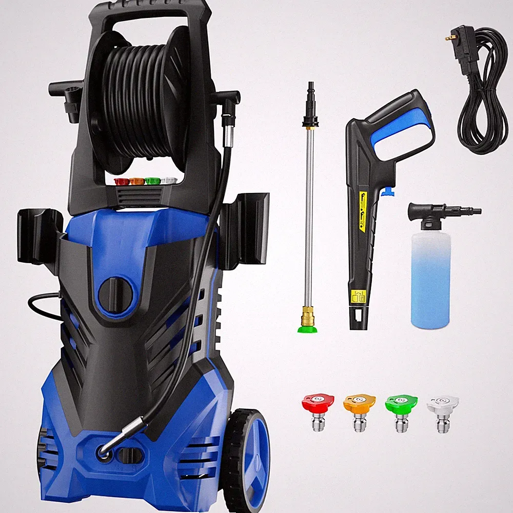 Pressure Washer 4000PSIMAX 3.5GPM, Retractable Hose Reel, 4Nozzle Tips, for Yard