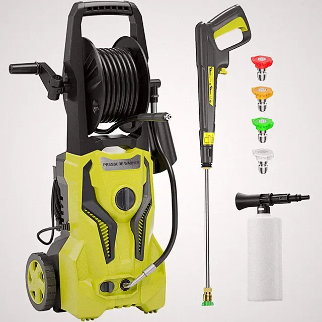 Pressure Washer 4200PSI 2.5GPM, Extension Hose Reel, 4 Nozzles, for Home, Yard