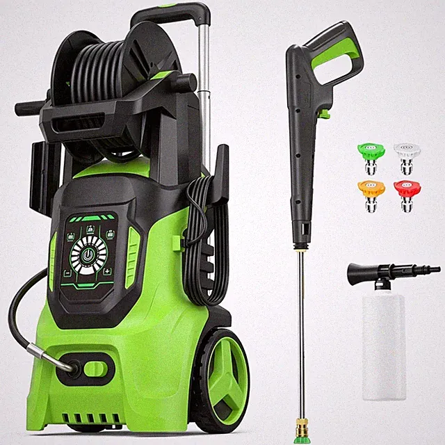 Pressure Washer 4500PSI 3.8GPM, 15-Level Touchscreen, 4 Nozzles, for Patio
